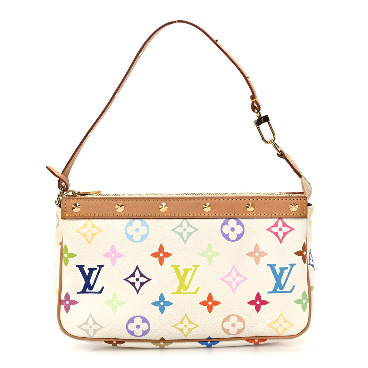 Monogram Multicolor Pochette Accessories White