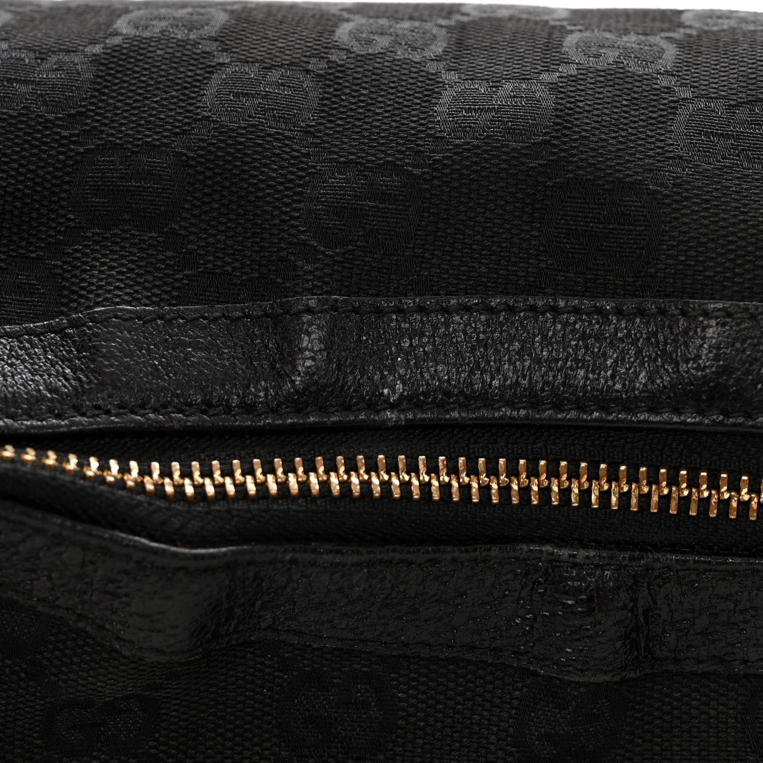 Gucci Monogram Web Bamboo Ring Hobo Black 13 of 14