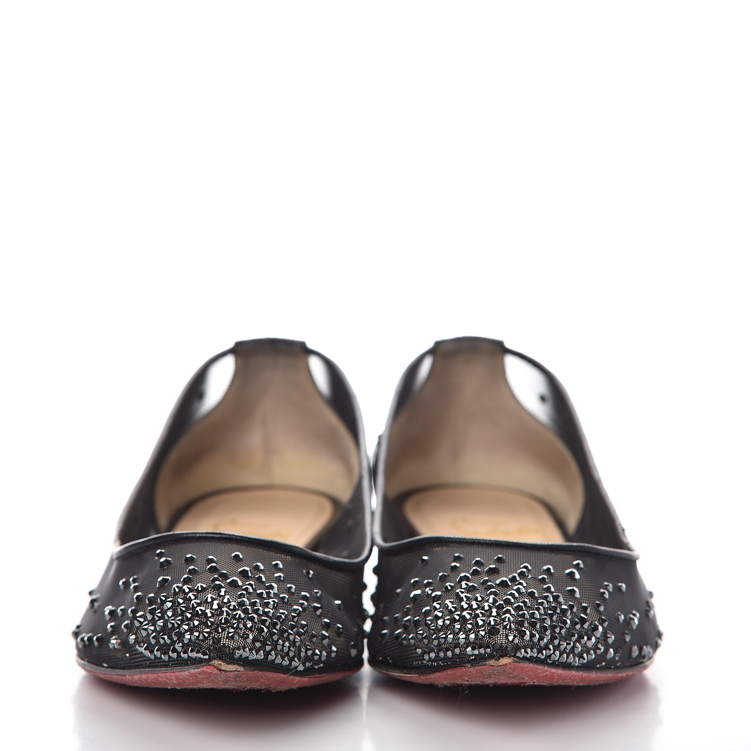 Christian Louboutin Patent Body Strass Flats 37.5 Black 2 of 11