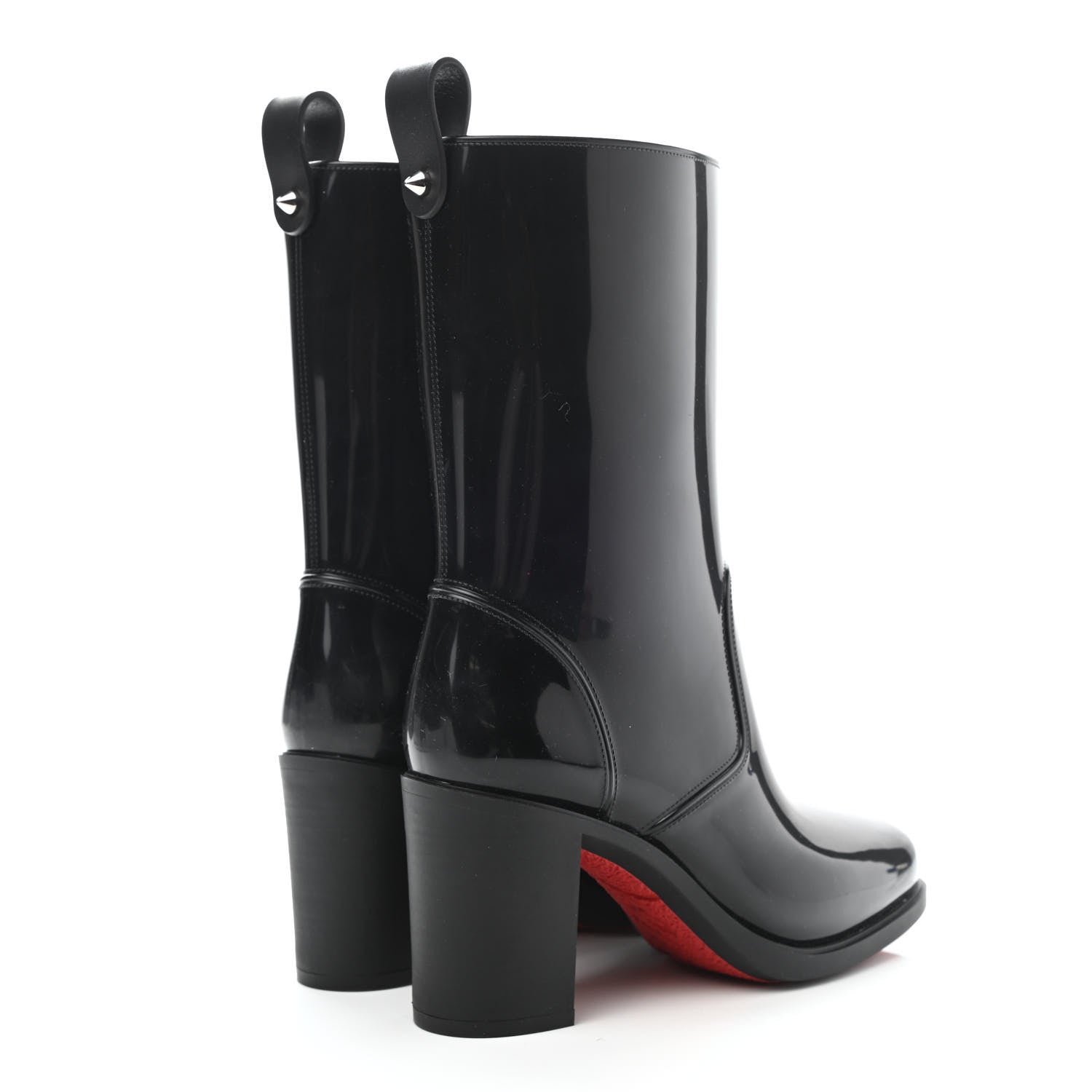 Christian Louboutin Recycled PVC Calfskin Loubirain 70 Boots 35 Black 4 of 8