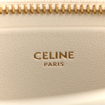 Celine Shiny Calfskin Medium Tilly Triomphe Shoulder Bag Rice 6 of 10
