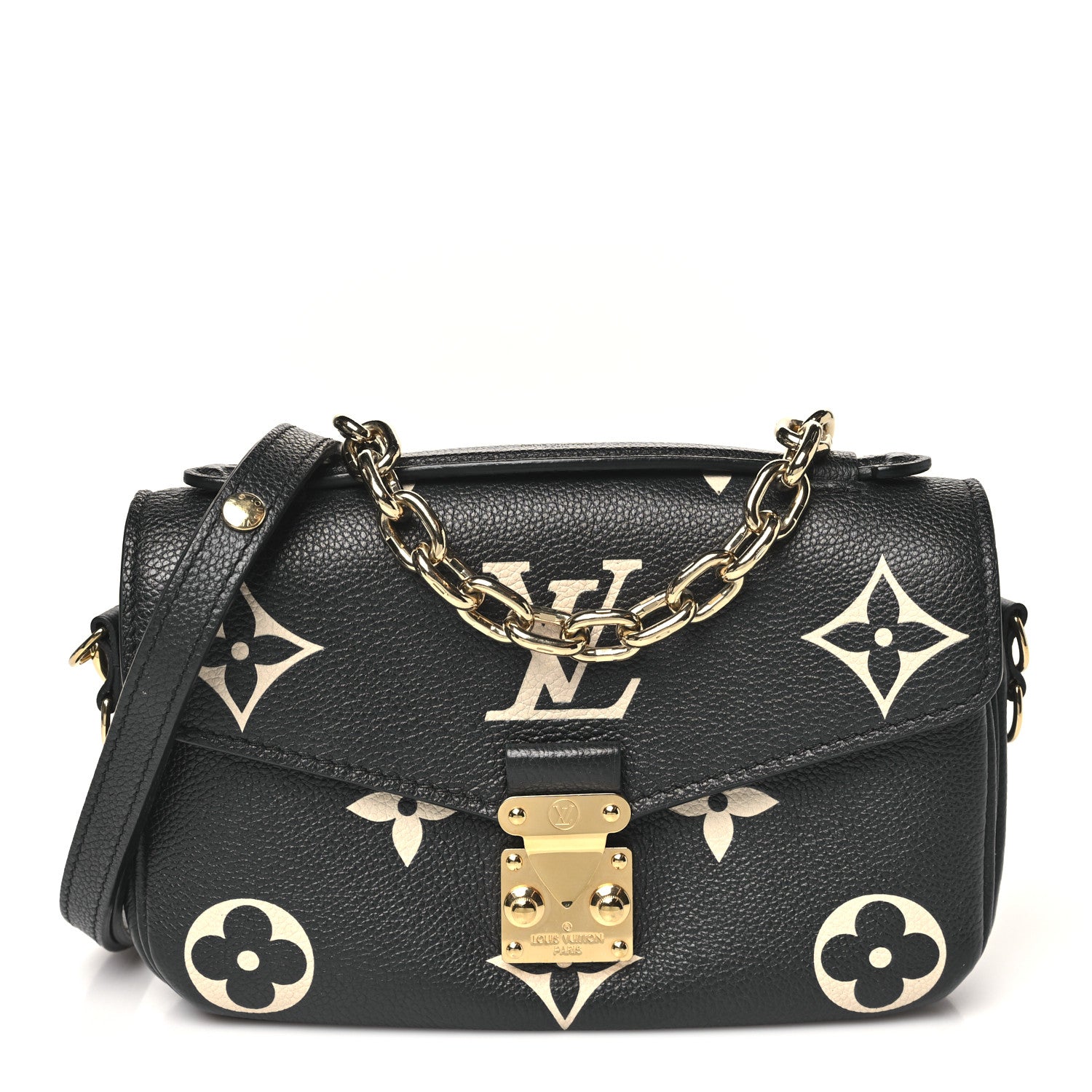 Louis Vuitton Empreinte Monogram Giant Pochette Metis East West Black Beige 1 of 9