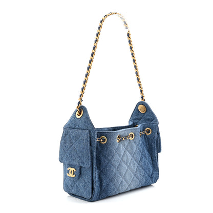 Chanel Washed Denim Quilted Mini Chanel 25 Handbag Blue 3 of 10