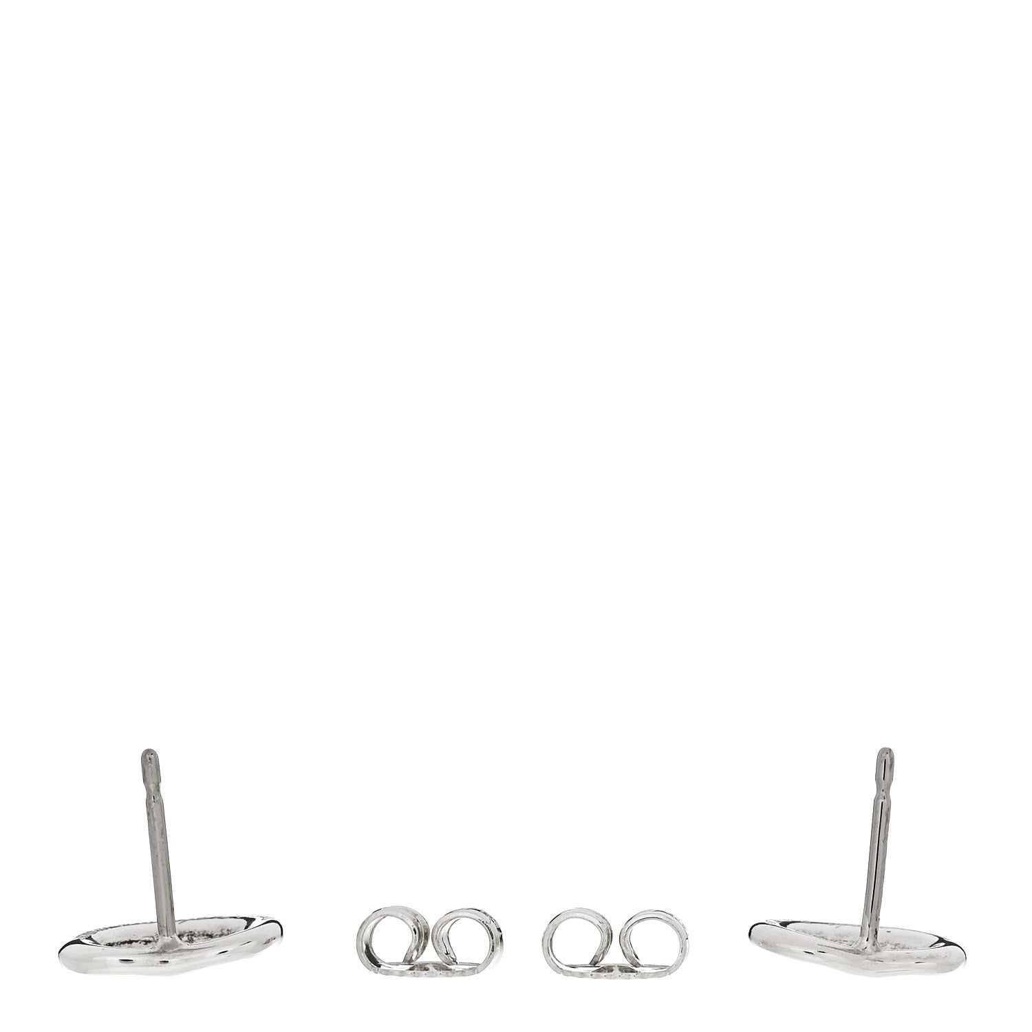 Tiffany Sterling Silver Elsa Peretti 11mm Open Heart Earrings 3 of 4