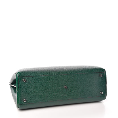 Gucci Grainy Calfskin Medium Zumi Top Handle Bag Vintage Green 3 of 9