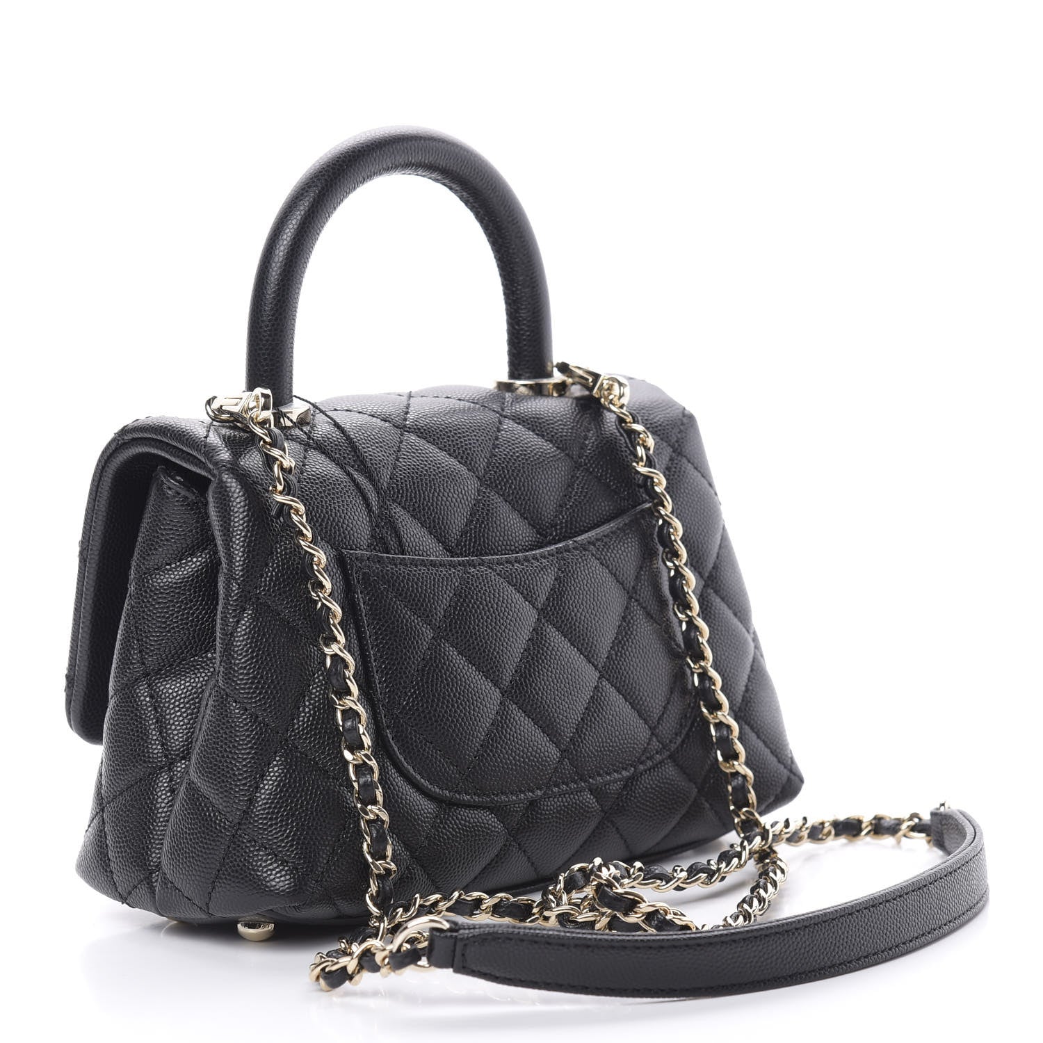 Chanel Caviar Quilted Extra Mini Coco Handle Flap Black 3 of 11