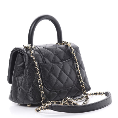 Chanel Caviar Quilted Extra Mini Coco Handle Flap Black 3 of 11