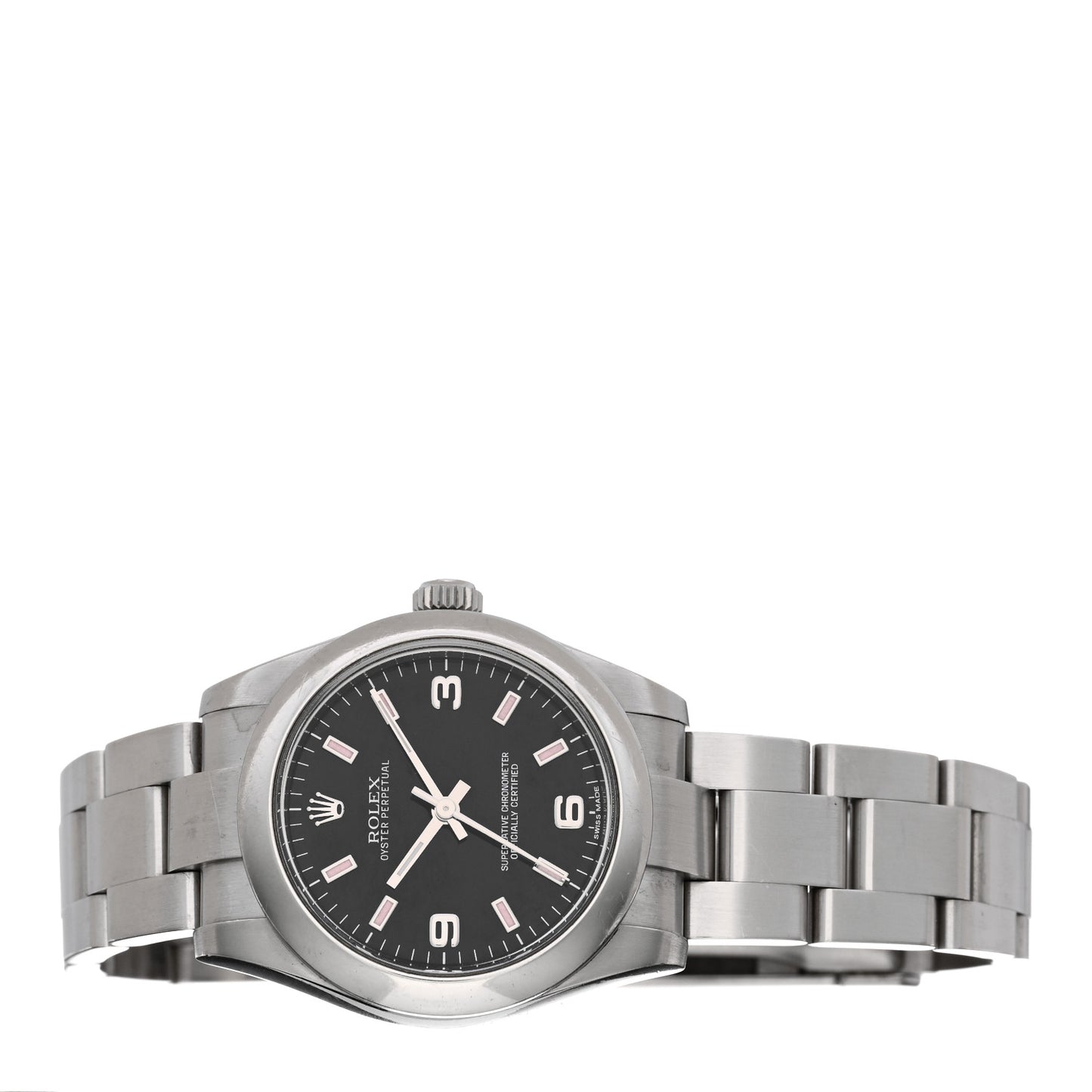 Stainless Steel 31mm Oyster Perpetual Watch Black 177200