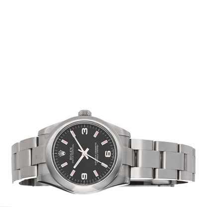 Rolex Stainless Steel 31mm Oyster Perpetual Watch Black 177200 2 of 5
