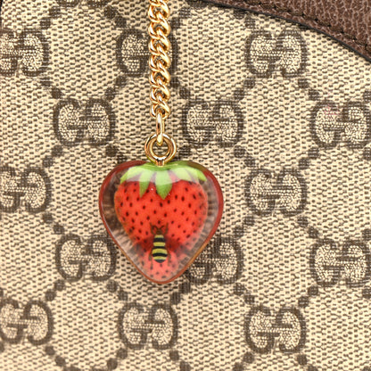 Gucci GG Supreme Monogram Textured Dollar Calfskin Web Small Ophidia GG Handbag Beige Ebony New Acero 9 of 17