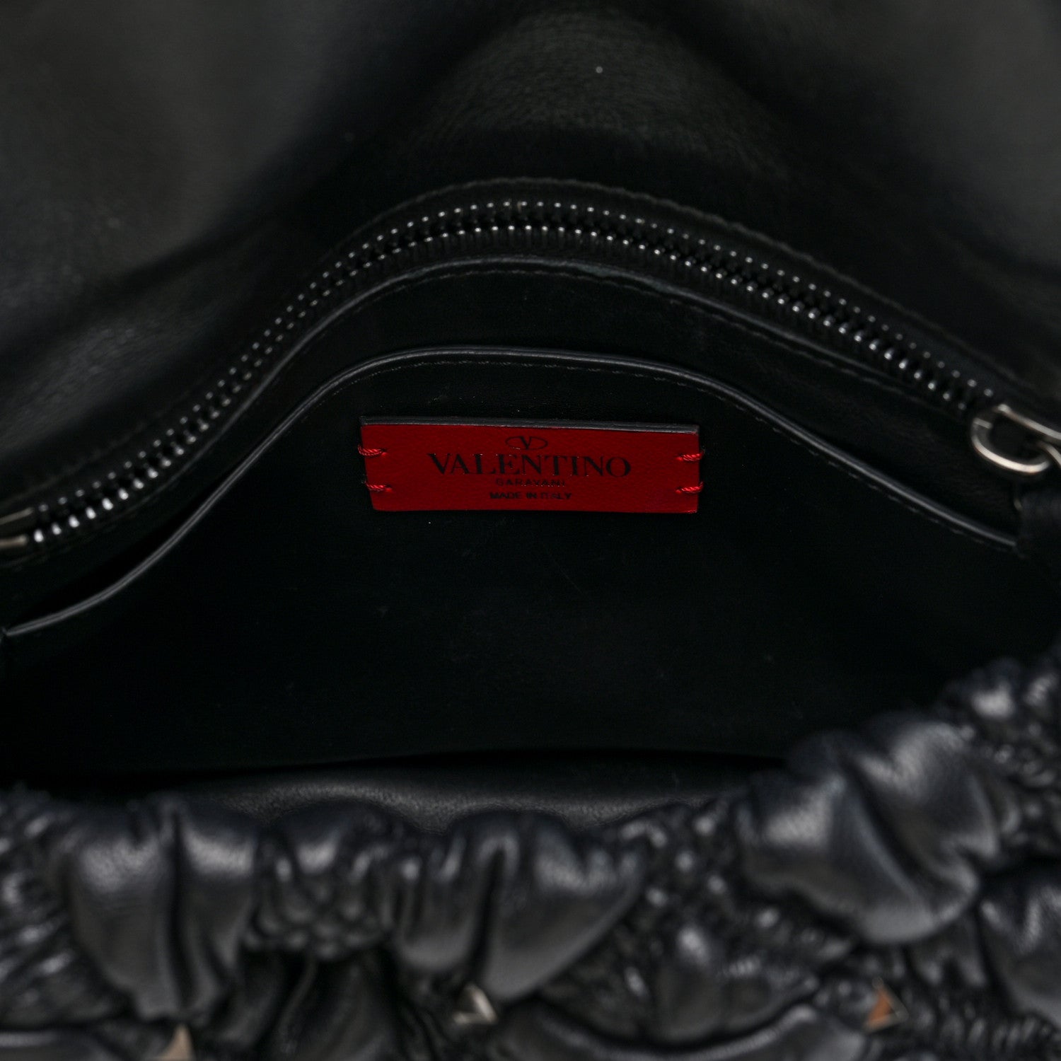 Valentino Garavani Nappa Medium Spikeme Shoulder Bag Black 5 of 8