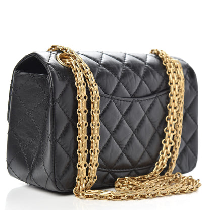 Chanel Aged Calfskin Quilted 2.55 Reissue Mini Flap Black 4 of 11