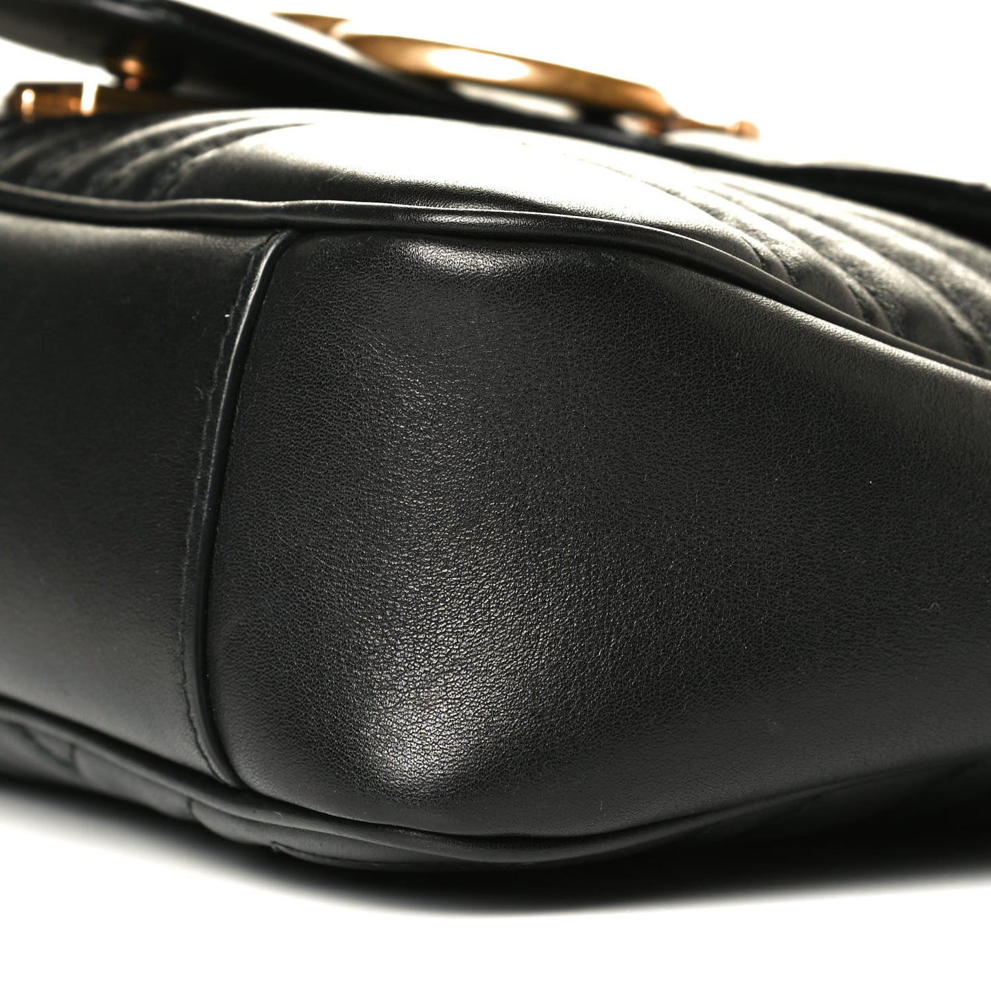 Calfskin Matelasse Medium GG Marmont Shoulder Bag Black