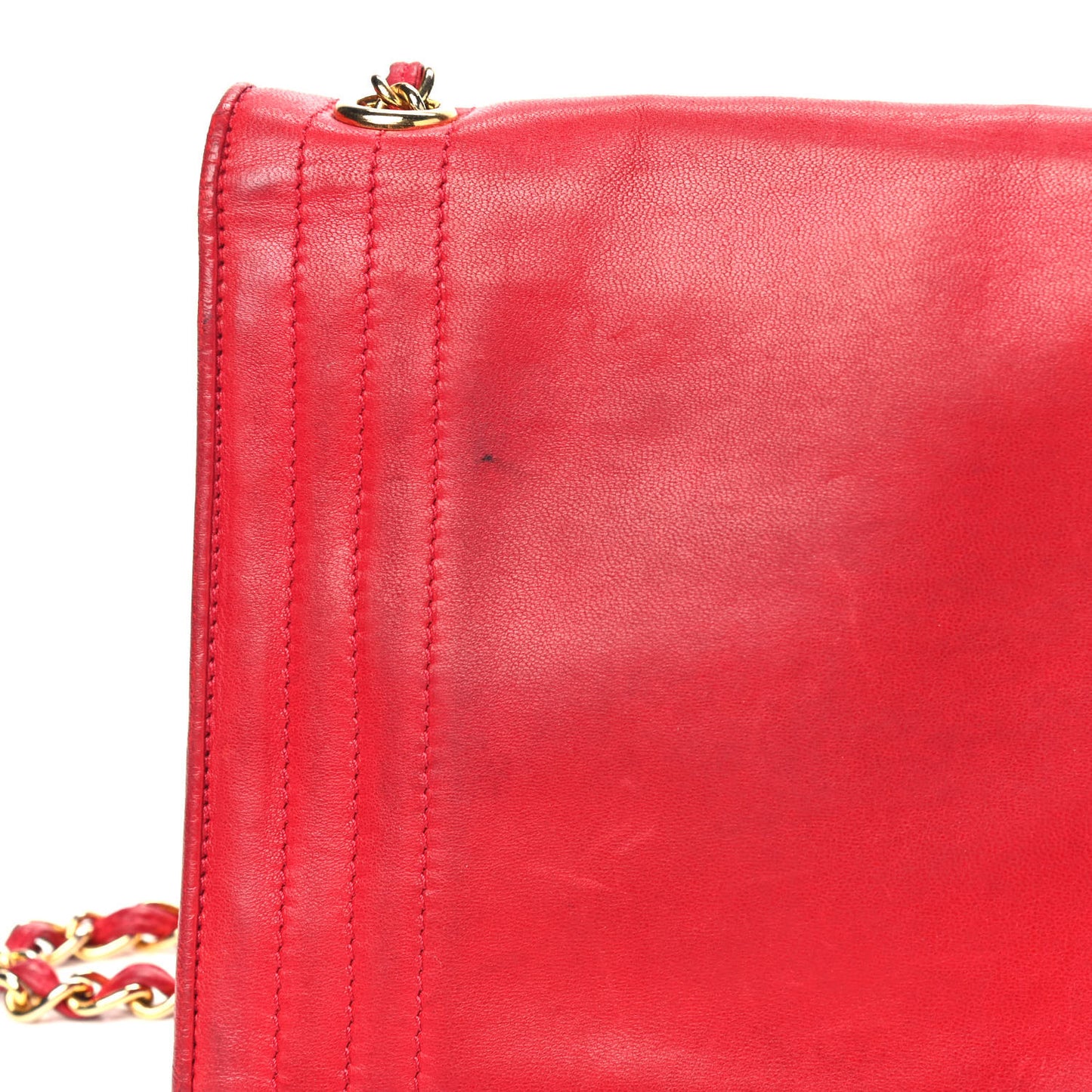 Lambskin CC Envelope Single Flap Red