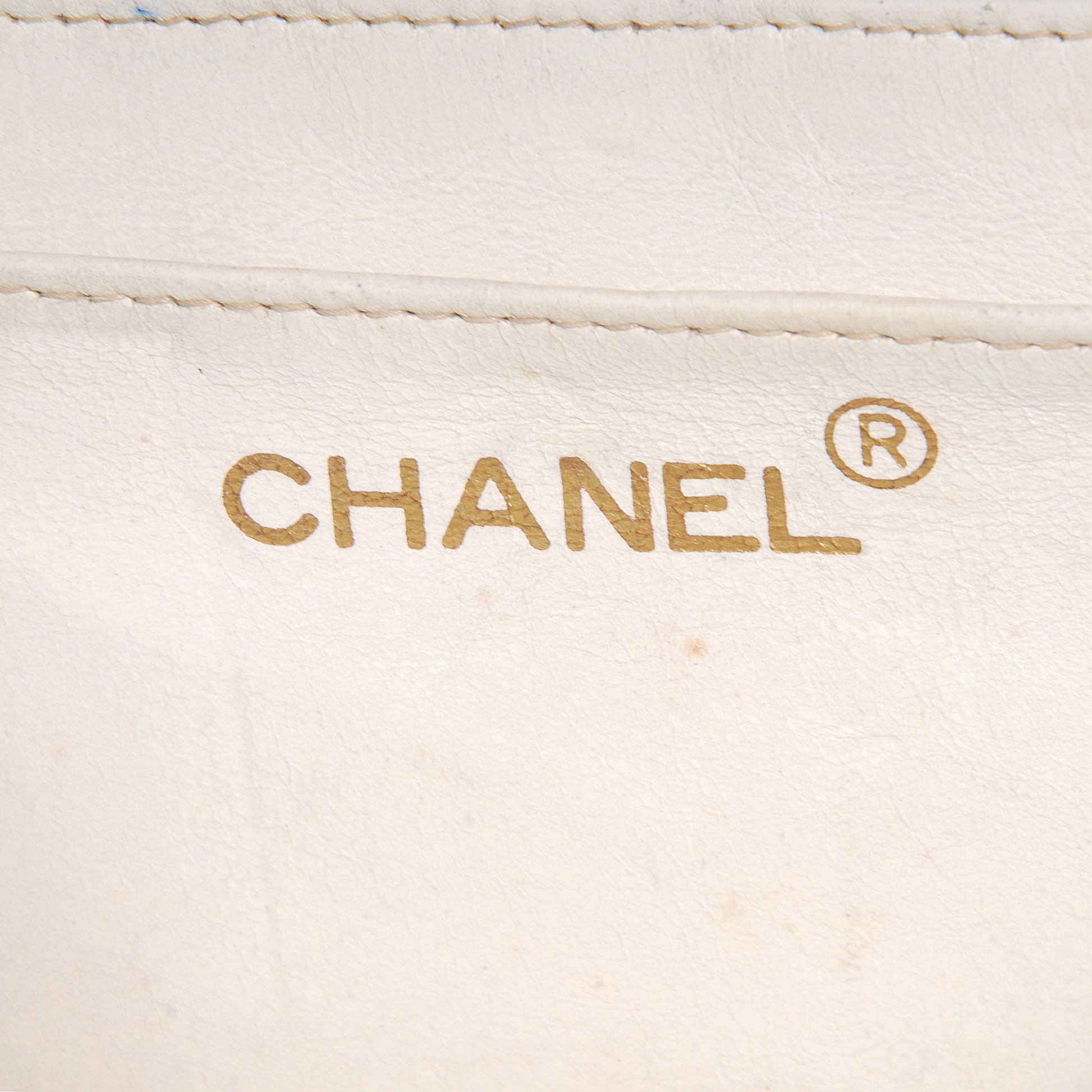 Chanel Caviar Chevron Jumbo Flap White 6 of 10