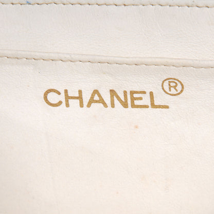 Chanel Caviar Chevron Jumbo Flap White 6 of 10