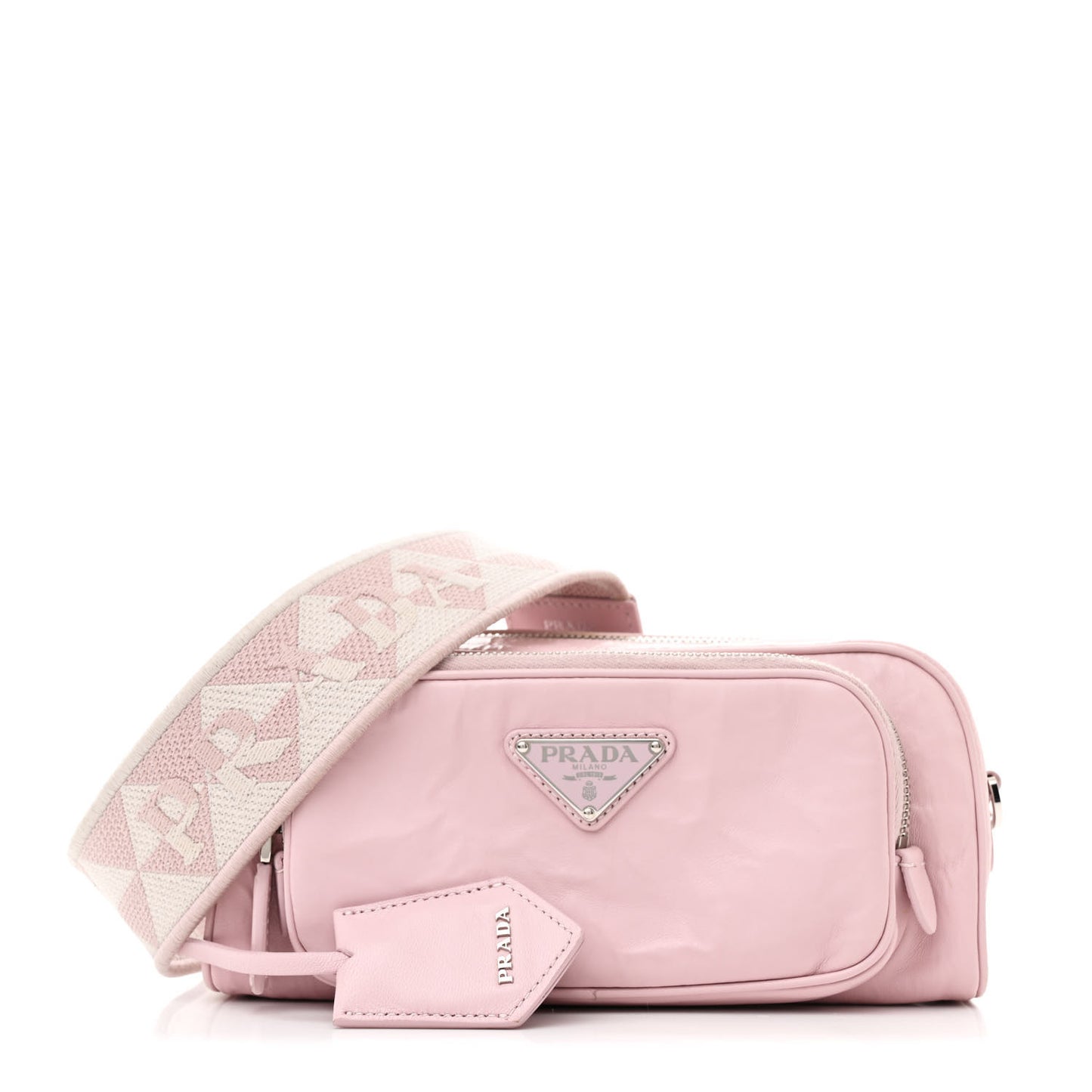 Nappa Antique Multi-Pocket Shoulder Bag Alabastro