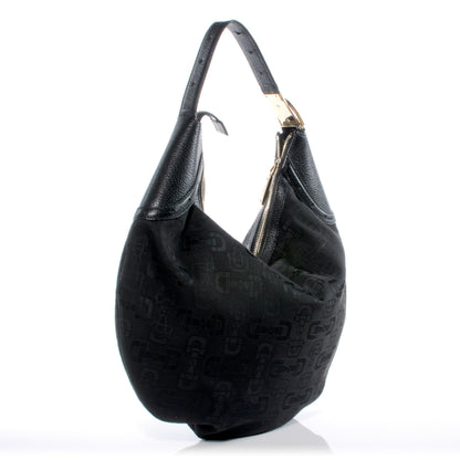 Gucci Canvas Horsebit Glam Hobo Black 3 of 7