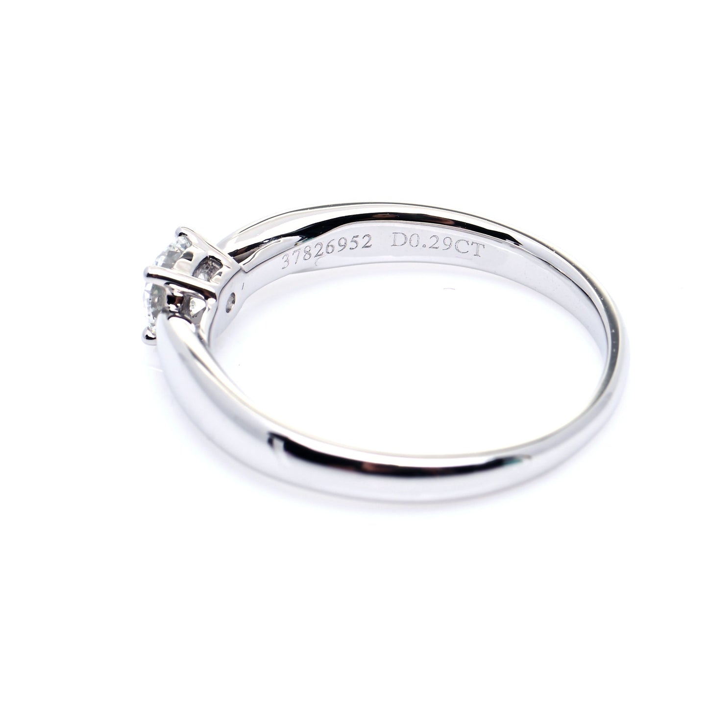 Platinum Diamond .29ct Harmony Solitaire Engagement Ring 49 4.75