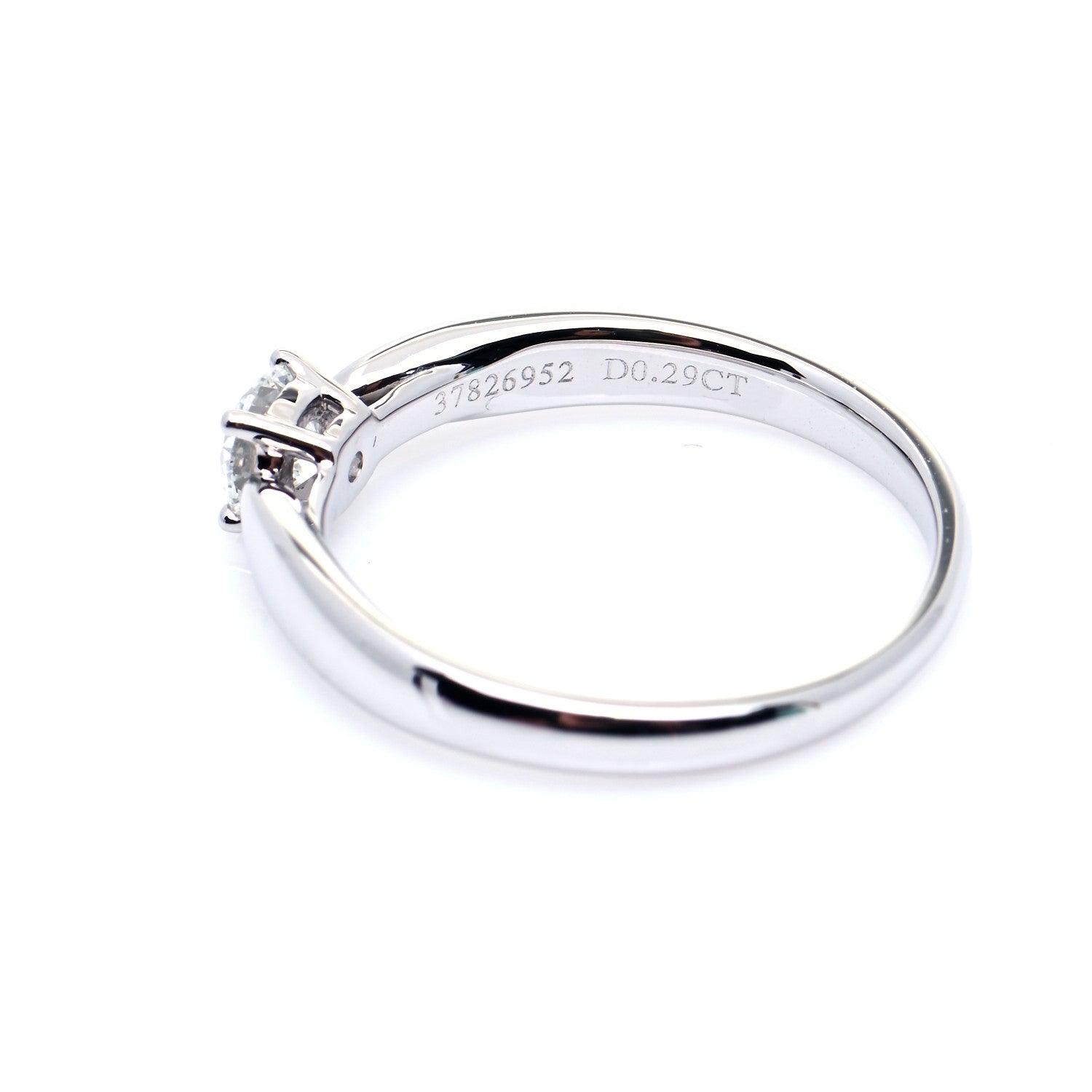 Tiffany Platinum Diamond .29ct Harmony Solitaire Engagement Ring 49 4.75 6 of 8