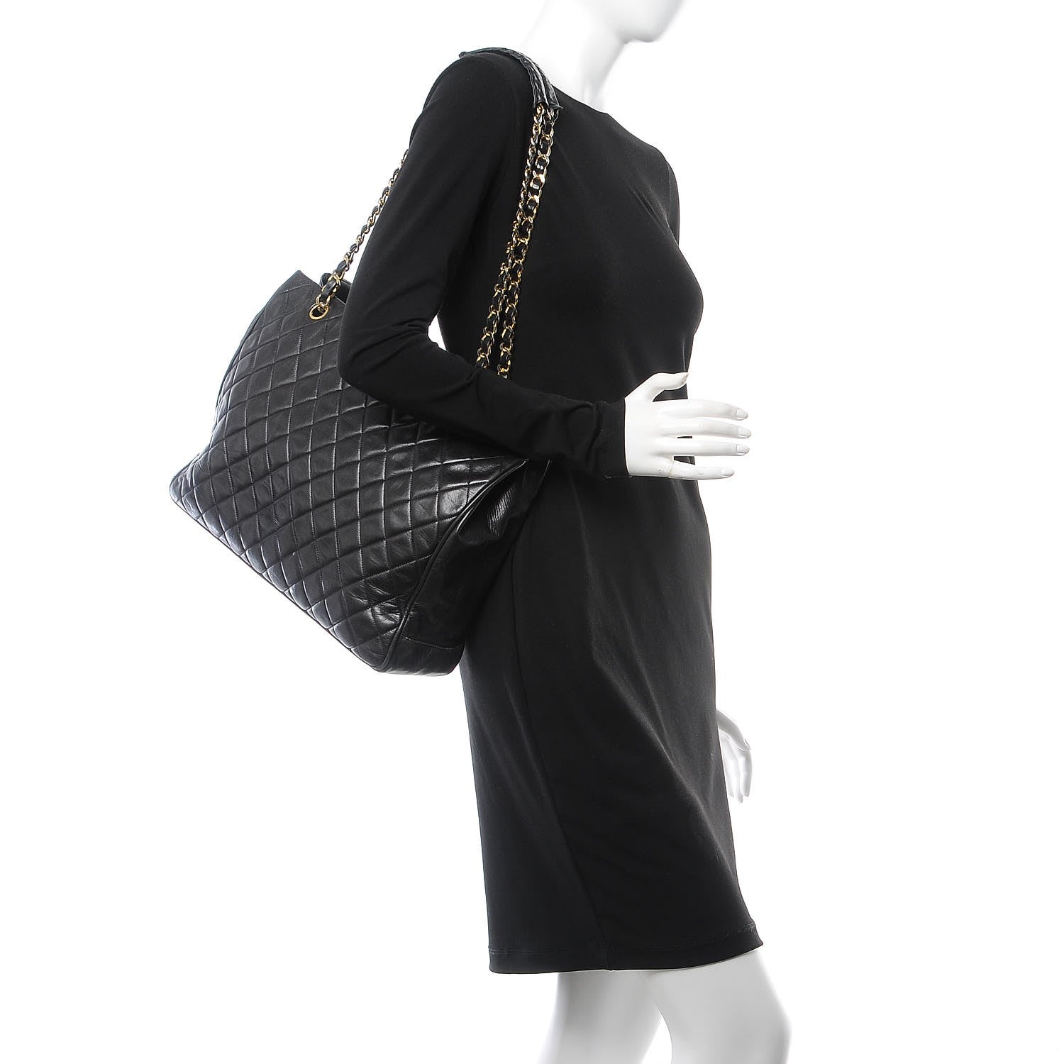 Chanel Lambskin Quilted Shoulder Bag Black 2 of 20