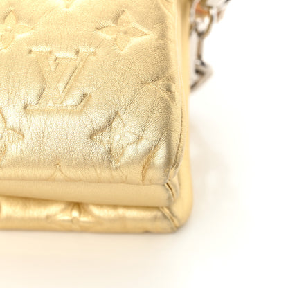 Louis Vuitton Lambskin Embossed Monogram Coussin PM Gold 11 of 11