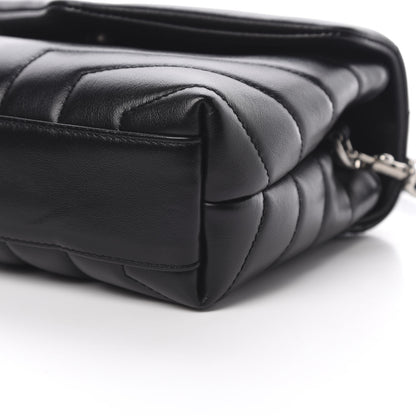 Saint Laurent Calfskin Y Quilted Monogram Toy Loulou Crossbody Bag Black 10 of 11