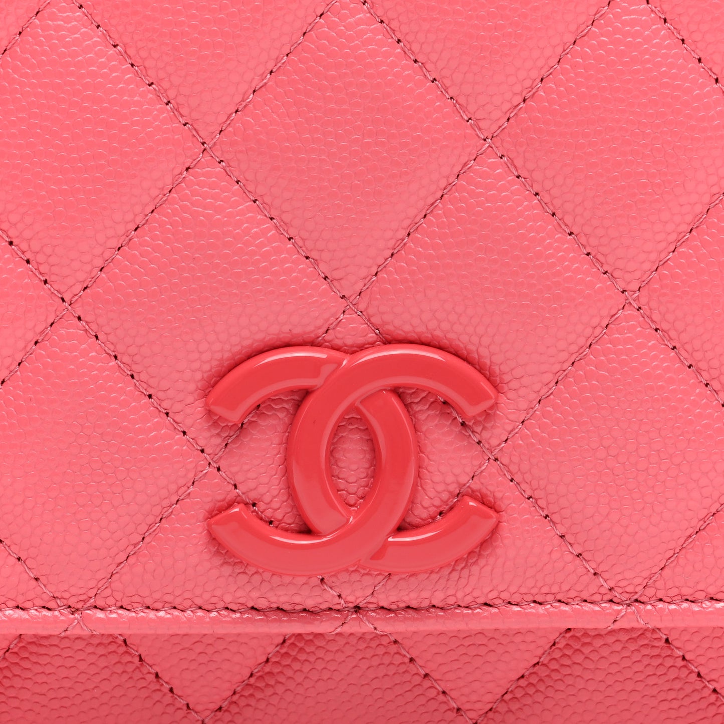 Caviar Quilted My Everything Wallet On Chain WOC Pink