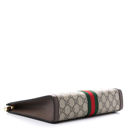 Gucci GG Supreme Monogram Web Ophidia Pouch Brown 4 of 11