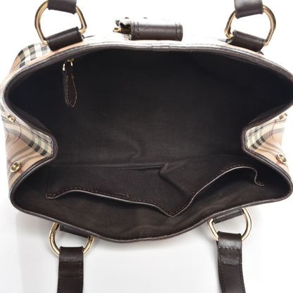 Burberry Haymarket Check Eden Tote Chocolate 5 of 9