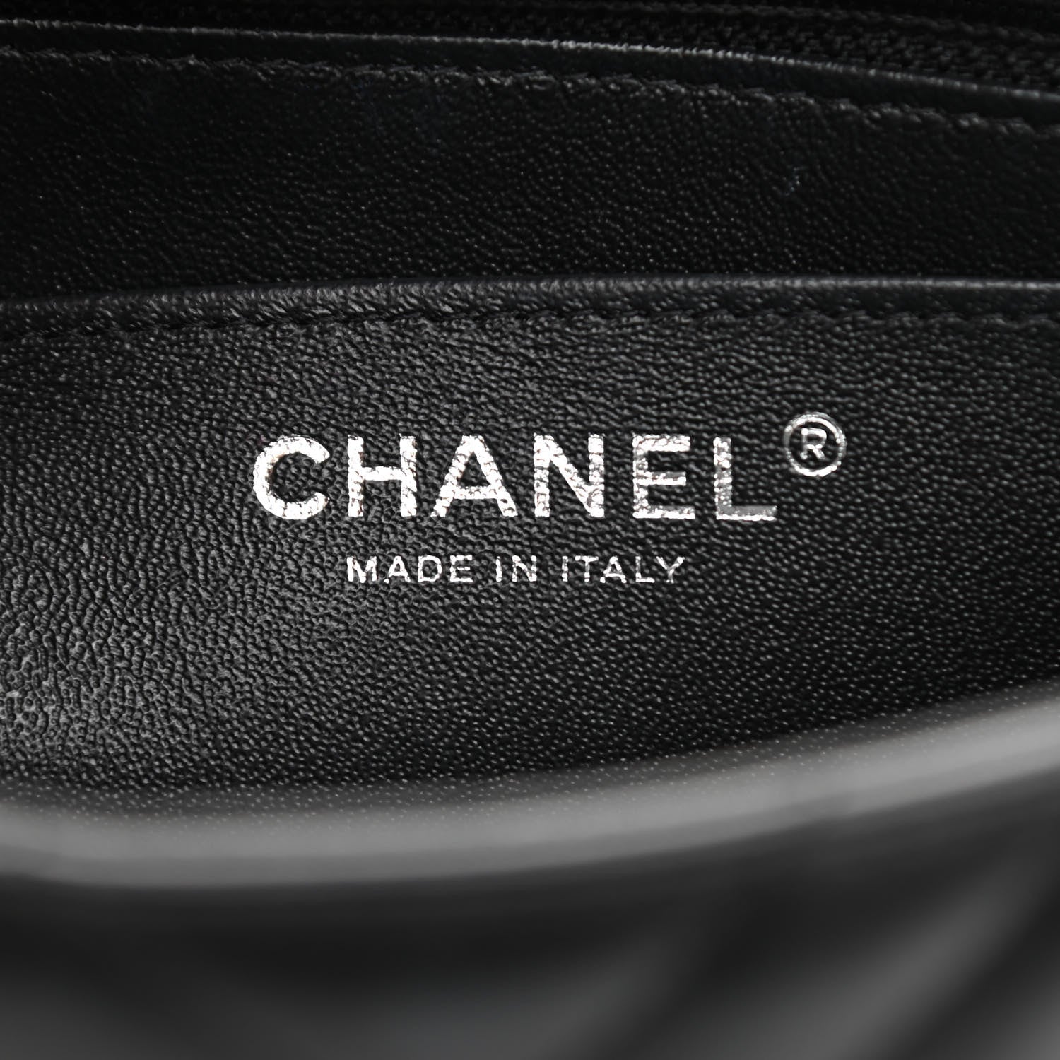 Chanel Lambskin Chevron Quilted Mini Square Flap Black 6 of 9