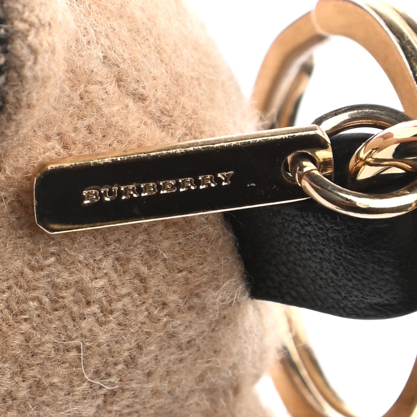 Cashmere Vintage Check Thomas Bear Bag Charm Camel