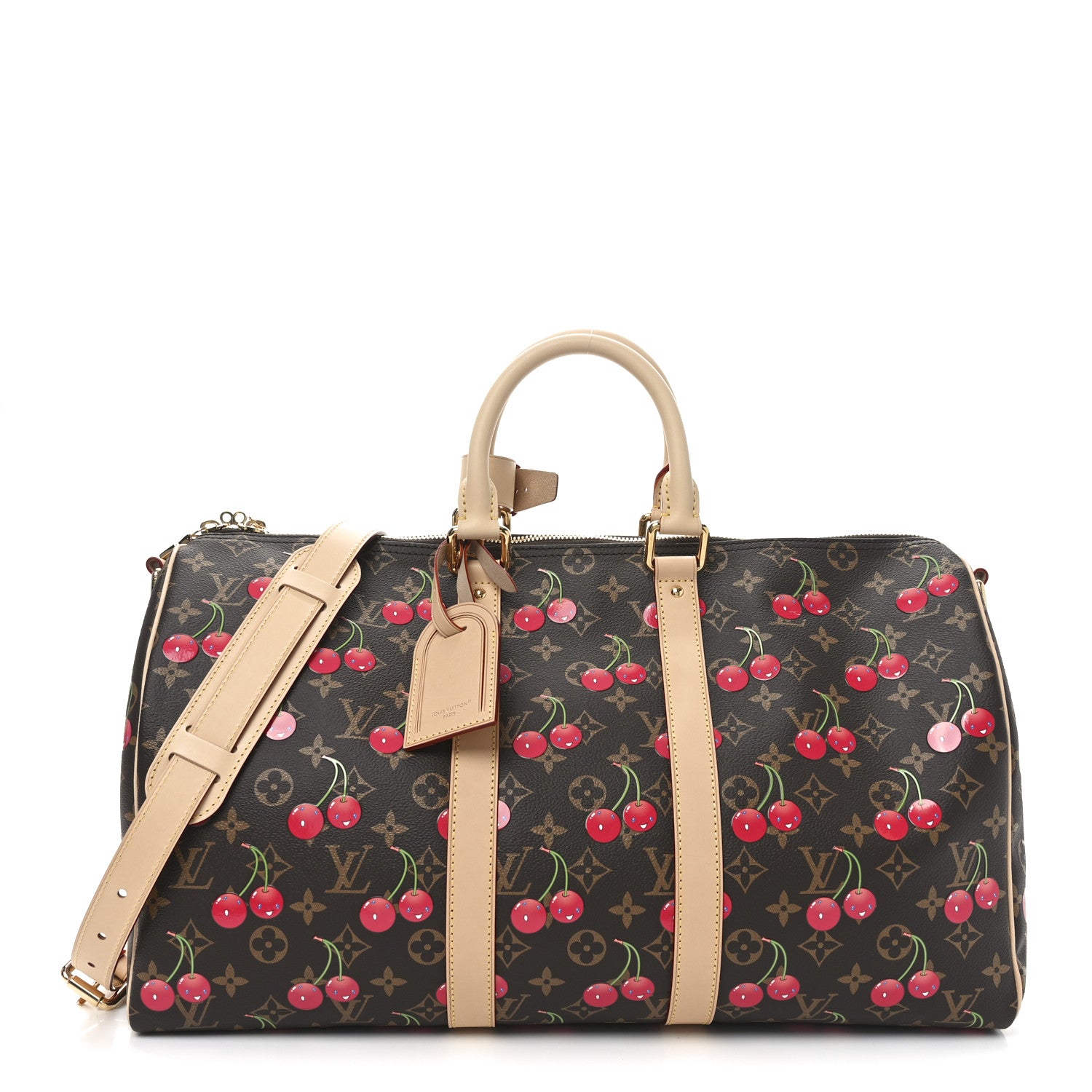 Louis Vuitton LV X TM Monogram Cerises Keepall Bandouliere 45 1 of 8