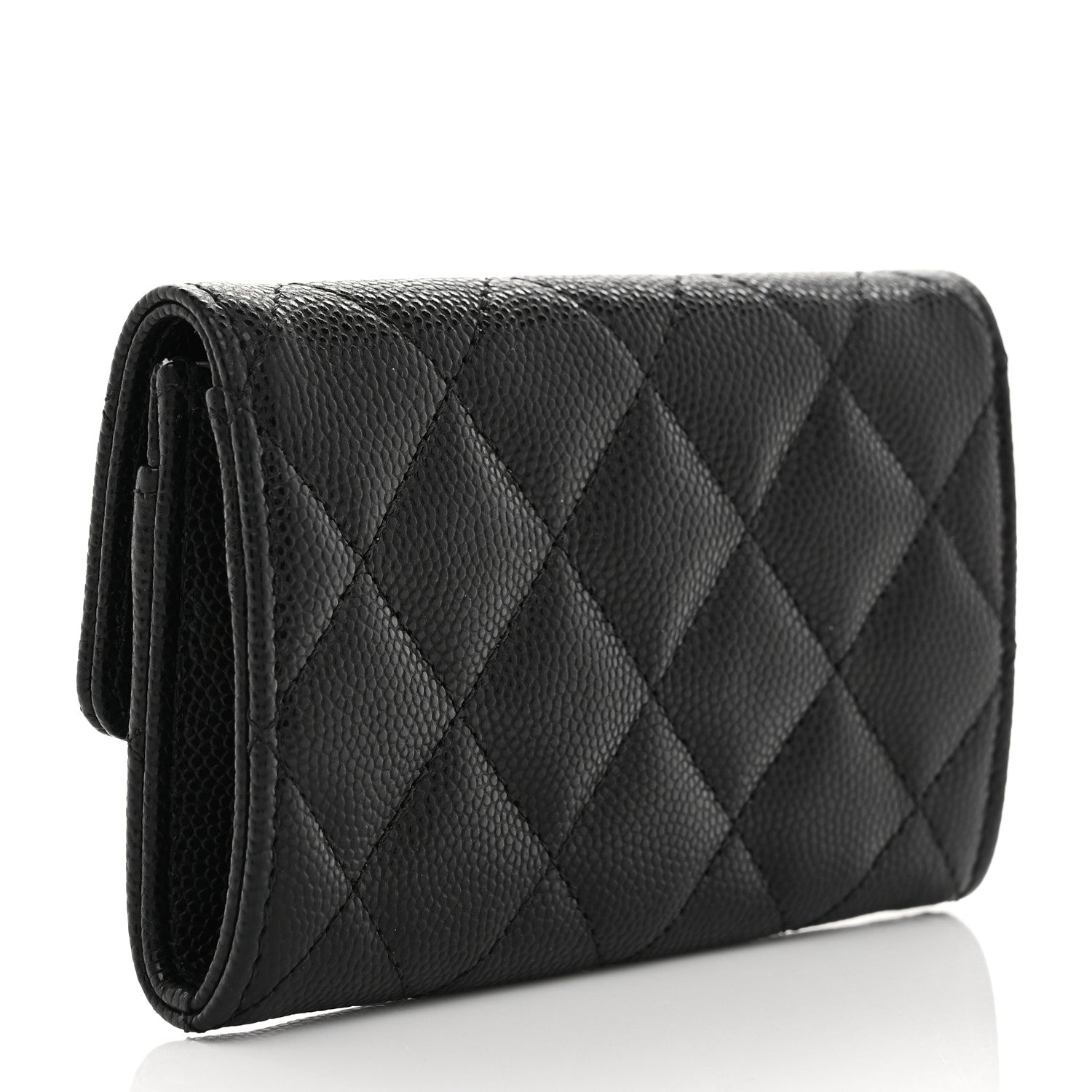 Chanel Caviar Quilted CC Flap Card Holder Black 3 of 9