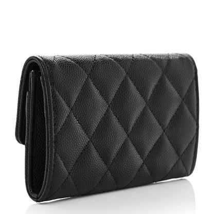Chanel Caviar Quilted CC Flap Card Holder Black 3 of 9