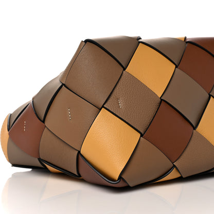 Loewe Calfskin Small Woven Basket Surplus Bag Hazelnut Camel 9 of 11