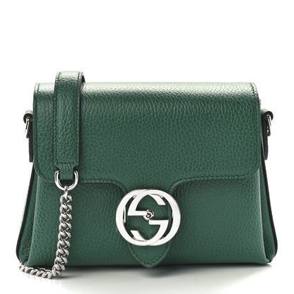Gucci Dollar Calfskin Interlocking G Crossbody Bag Emerald 1 of 12