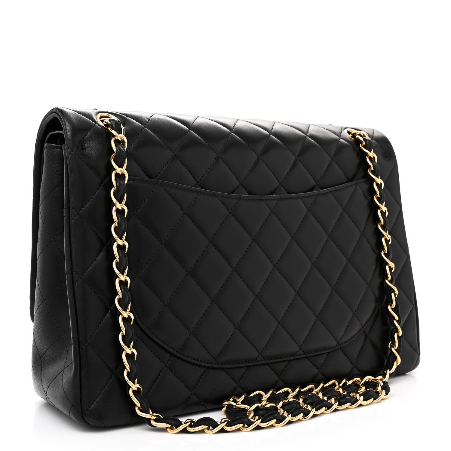 Chanel Lambskin Quilted Maxi Double Flap Black 3 of 12