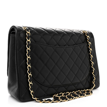 Chanel Lambskin Quilted Maxi Double Flap Black 3 of 12