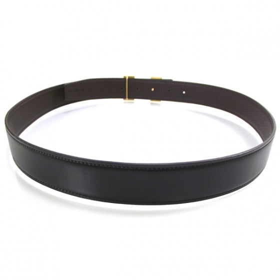 Hermes Leather Reversible Constance H Belt 90 Black and Brown 2 of 6