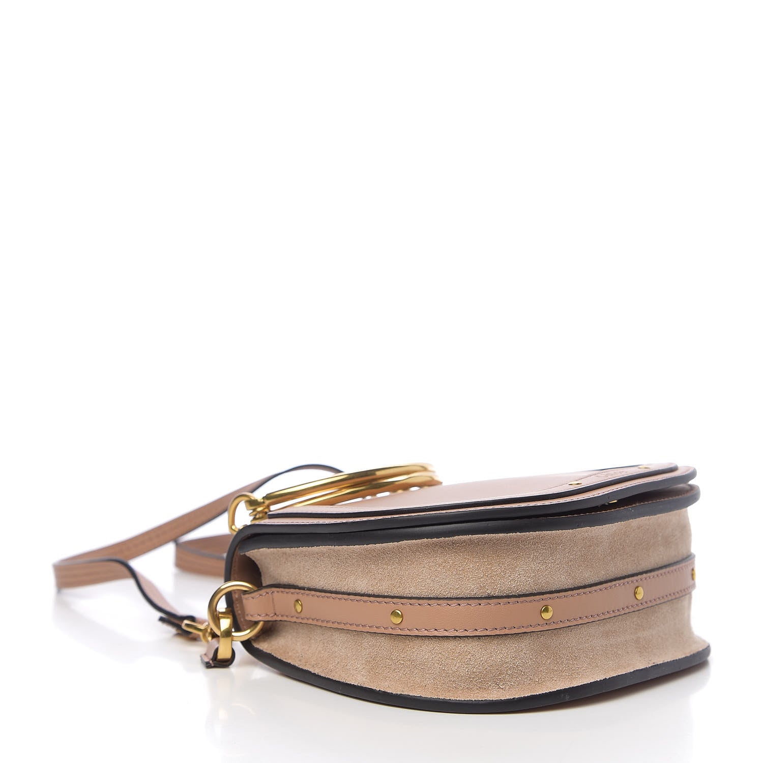 Chloe Calfskin Suede Small Nile Bracelet Bag Biscotti Beige 3 of 8