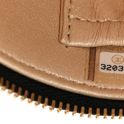 Chanel Lambskin Quilted Ruched Handle Vanity Case Black 7 of 8