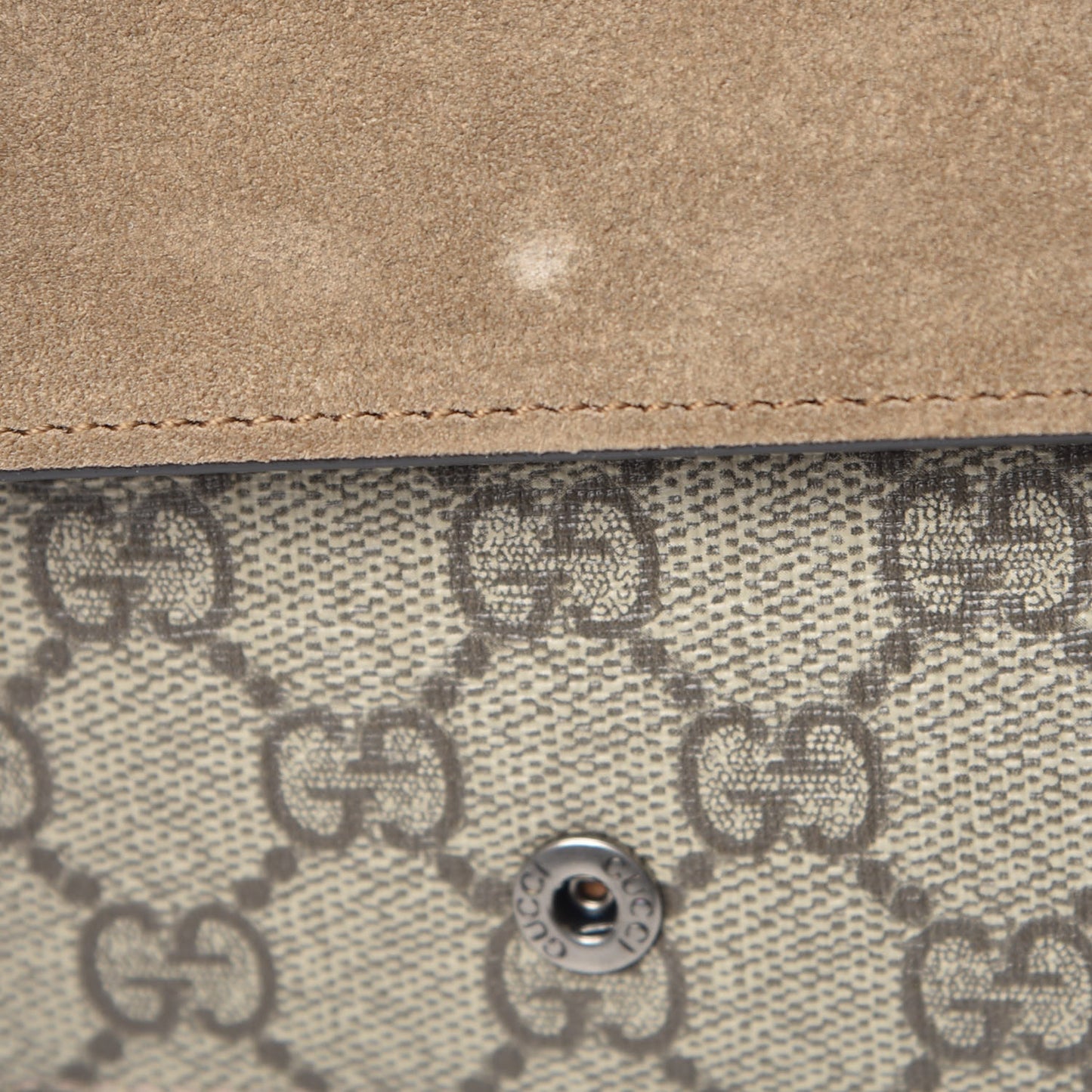 GG Supreme Monogram Super Mini Dionysus Shoulder Bag Taupe