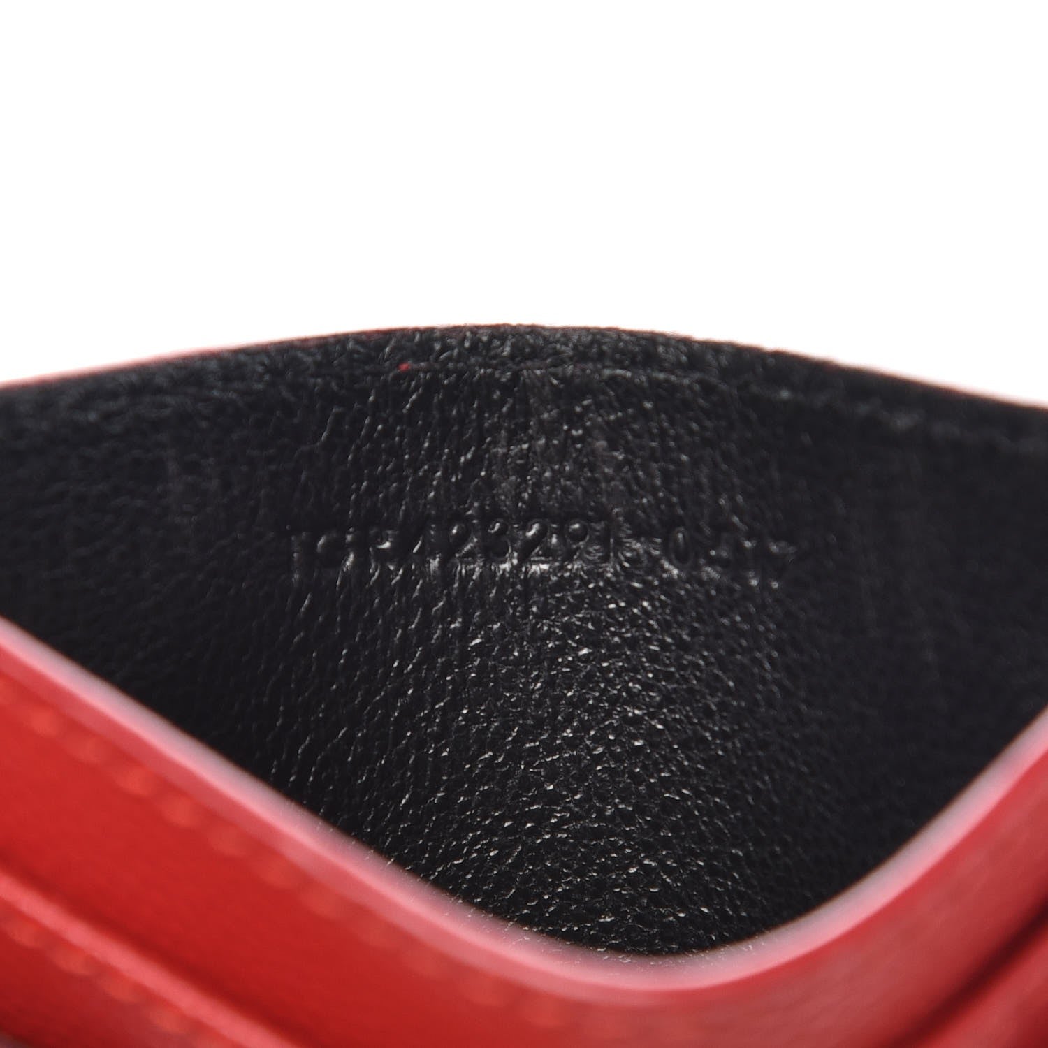 Saint Laurent Grain De Poudre Matelasse Chevron Monogram Credit Card Case New Red 7 of 8