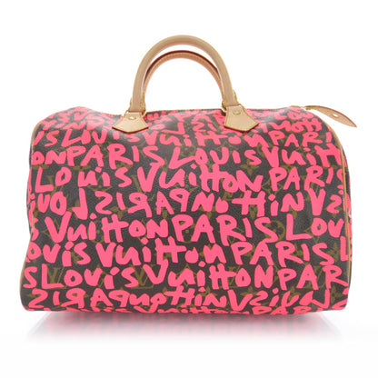 Louis Vuitton Monogram Graffiti Speedy 30 Fuchsia 1 of 9
