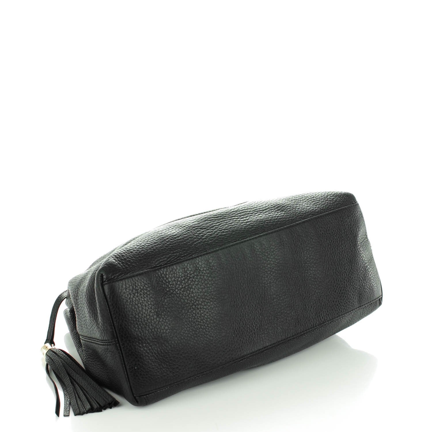 Gucci Pebbled Calfskin Medium Soho Chain Shoulder Bag Black 4 of 7