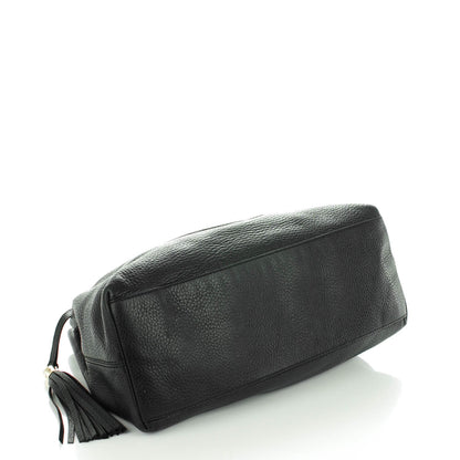 Gucci Pebbled Calfskin Medium Soho Chain Shoulder Bag Black 4 of 7