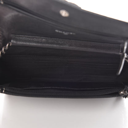 Chanel Calfskin Quilted Chain Around Boy Wallet On Chain WOC Black 7 of 13