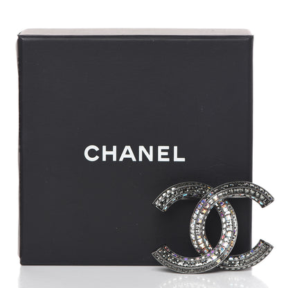 Chanel Ruthenium Crystal Baguette CC Brooch Multicolor 5 of 5