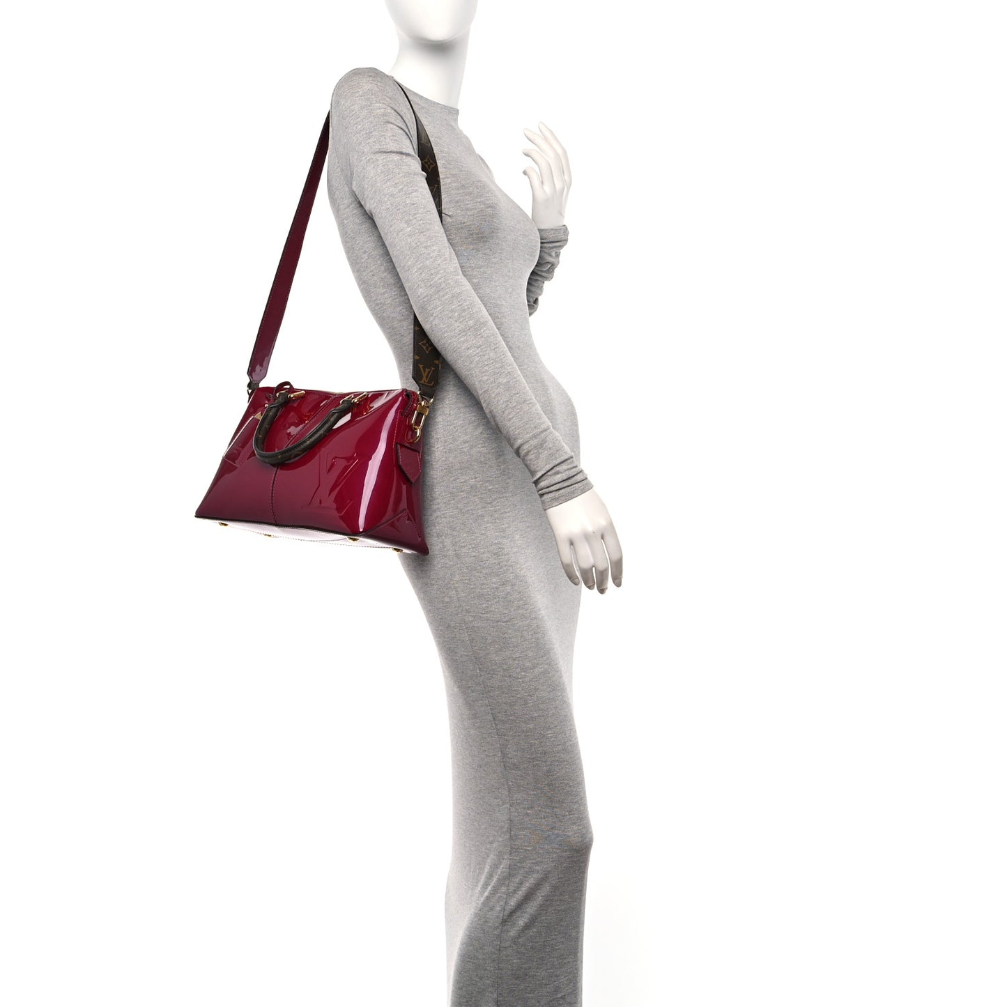 Patent Calfskin Miroir Tote Magenta